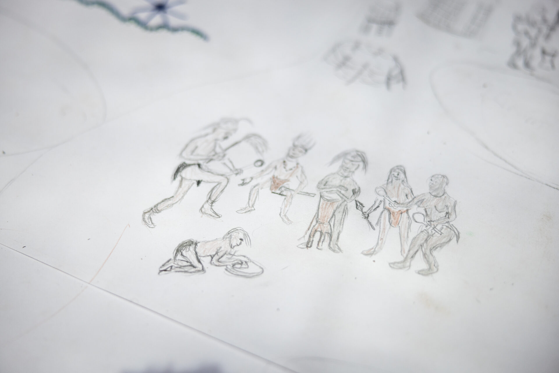 A detail of the ancestral map revealing the abundance of wild ones that once lived alongside people across the lands and waters of Zimbabwe, by Simon de Swardt